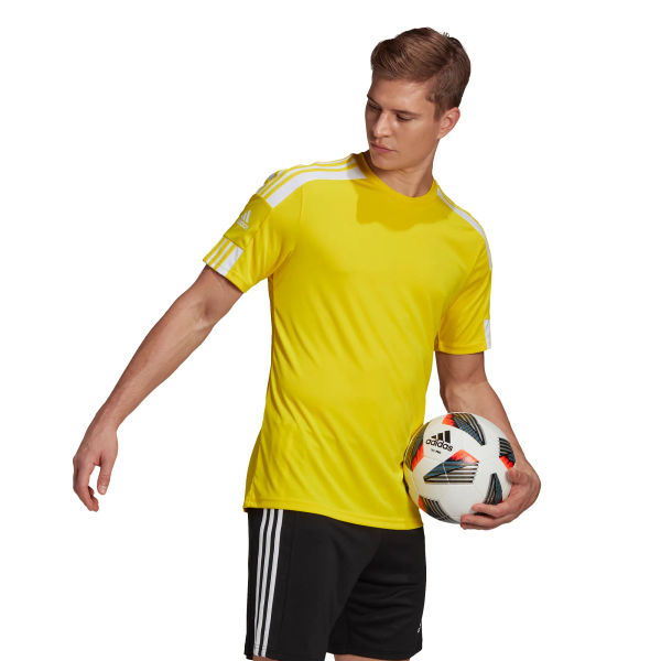 Adidas Squadra 21 Shirt Korte Mouw Heren - Geel / Wit