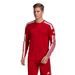 Voorvertoning: Adidas Squadra 21 Voetbalshirt Lange Mouw Heren - Rood / Wit