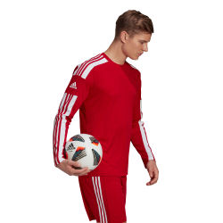 Voorvertoning: Adidas Squadra 21 Voetbalshirt Lange Mouw Heren - Rood / Wit