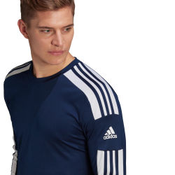 Voorvertoning: Adidas Squadra 21 Voetbalshirt Lange Mouw Heren - Marine / Wit