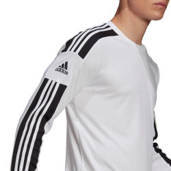 Voorvertoning: Adidas Squadra 21 Voetbalshirt Lange Mouw Heren - Wit / Zwart