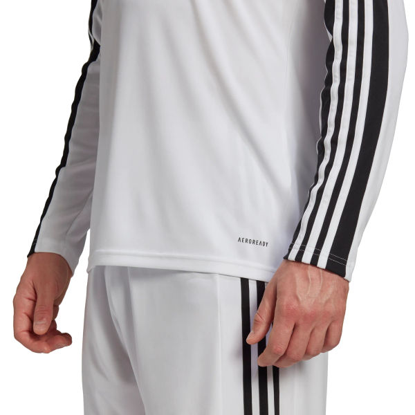 Adidas Squadra 21 Voetbalshirt Lange Mouw Heren - Wit / Zwart
