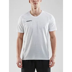 Craft Pro Control Stripe Maillot À Manches Courtes Hommes - Blanc / Argent