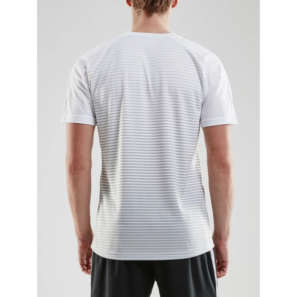 Craft Pro Control Stripe Shirt Korte Mouw Heren - Wit / Zilver