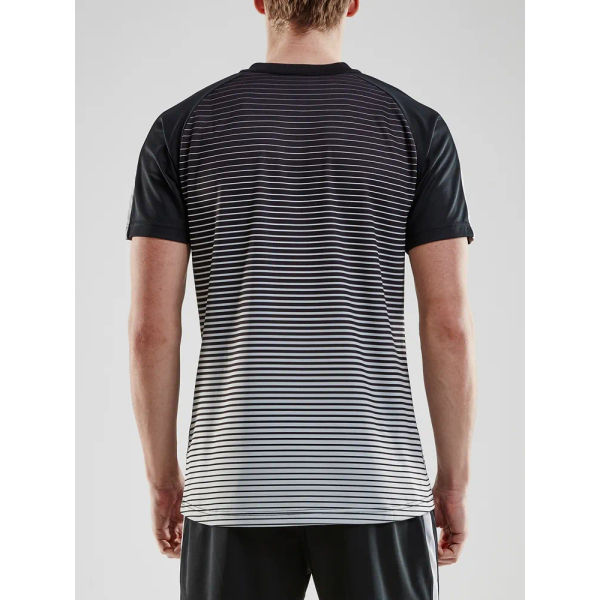 Craft Pro Control Stripe Shirt Korte Mouw Dames - Zwart / Zilver