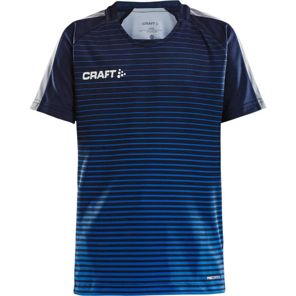 Craft Pro Control Stripe Shirt Korte Mouw Kinderen - Marine / Royal