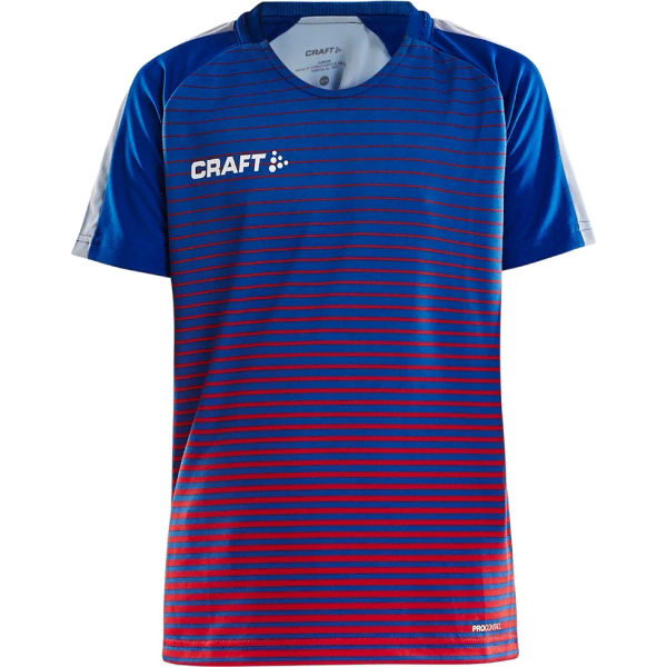 Craft Pro Control Stripe Shirt Korte Mouw Kinderen - Royal / Rood