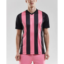 Voorvertoning: Craft Progress Stripe Shirt Korte Mouw Heren - Zwart / Roze