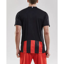 Voorvertoning: Craft Progress Stripe Shirt Korte Mouw Heren - Zwart / Rood