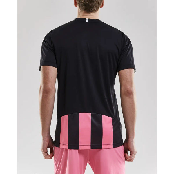 Craft Progress Stripe Shirt Korte Mouw Dames - Zwart / Roze