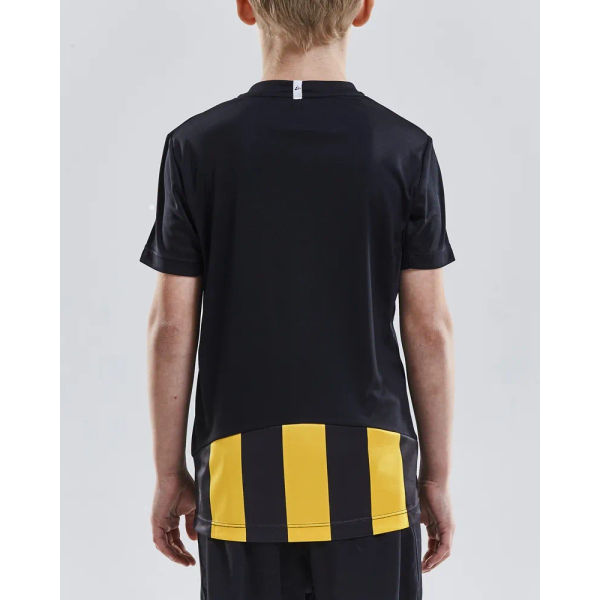 Craft Progress Stripe Shirt Korte Mouw Kinderen - Zwart / Geel