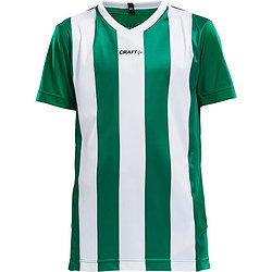 Craft Progress Stripe Trikot Kurzarm Kinder - Grün / Weiß