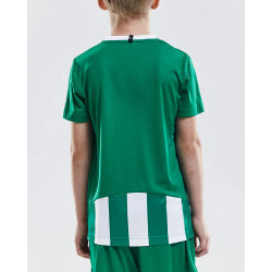 Voorvertoning: Craft Progress Stripe Shirt Korte Mouw Kinderen - Groen / Wit