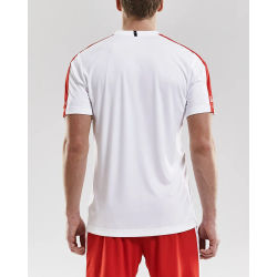 Voorvertoning: Craft Progress Contrast Shirt Korte Mouw Heren - Wit / Rood