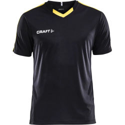 Voorvertoning: Craft Progress Contrast Shirt Korte Mouw Heren - Zwart / Geel