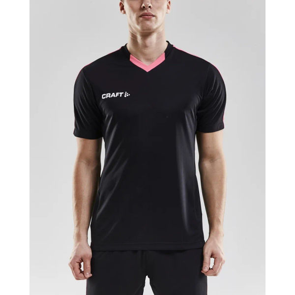 Craft Progress Contrast Shirt Korte Mouw Heren - Zwart / Roze