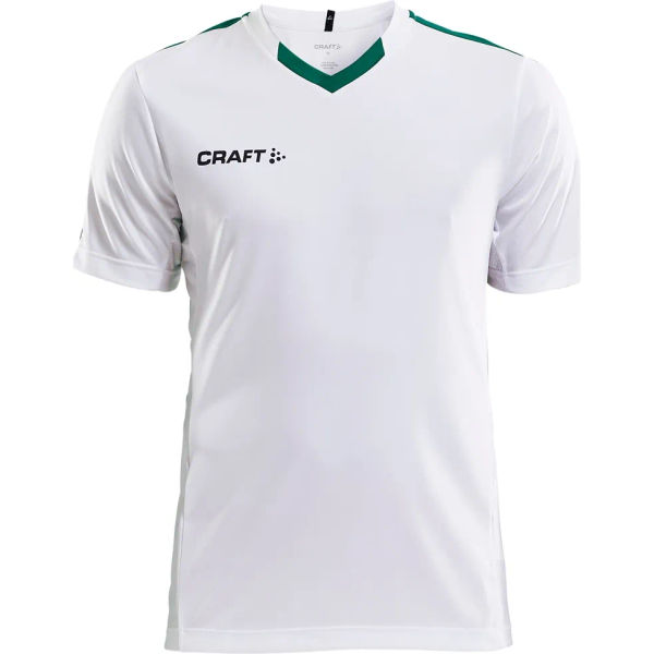 Craft Progress Contrast Shirt Korte Mouw Heren - Wit / Groen