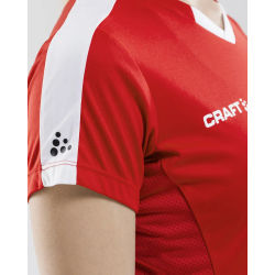 Voorvertoning: Craft Progress Contrast Shirt Korte Mouw Dames - Rood