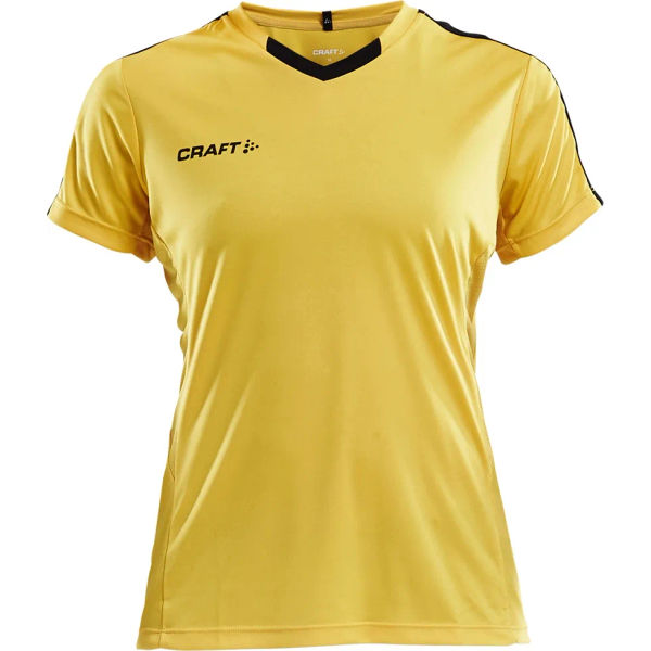 Craft Progress Contrast Shirt Korte Mouw Dames - Geel / Zwart