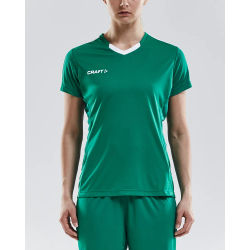 Voorvertoning: Craft Progress Contrast Shirt Korte Mouw Dames - Groen / Wit