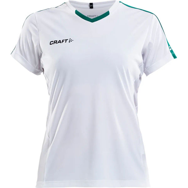 Craft Progress Contrast Shirt Korte Mouw Dames - Wit / Groen