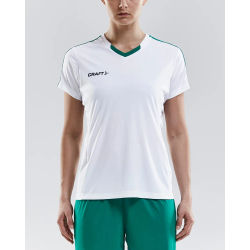Voorvertoning: Craft Progress Contrast Shirt Korte Mouw Dames - Wit / Groen