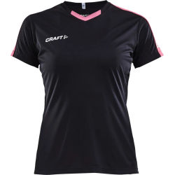 Voorvertoning: Craft Progress Contrast Shirt Korte Mouw Dames - Zwart / Roze