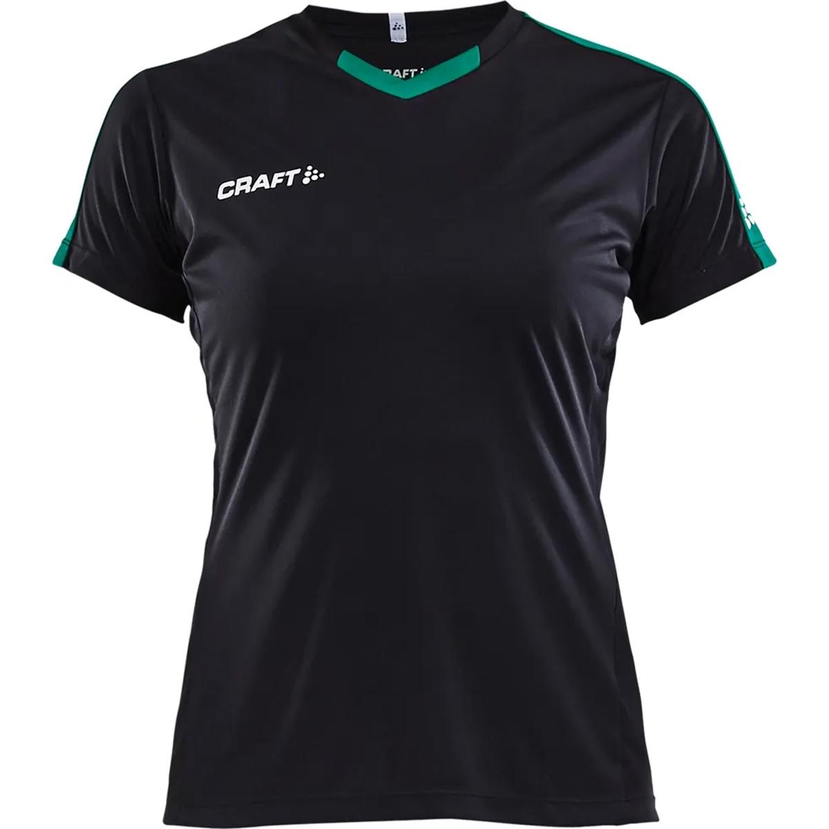 Voorvertoning: Craft Progress Contrast Shirt Korte Mouw Dames - Zwart / Groen