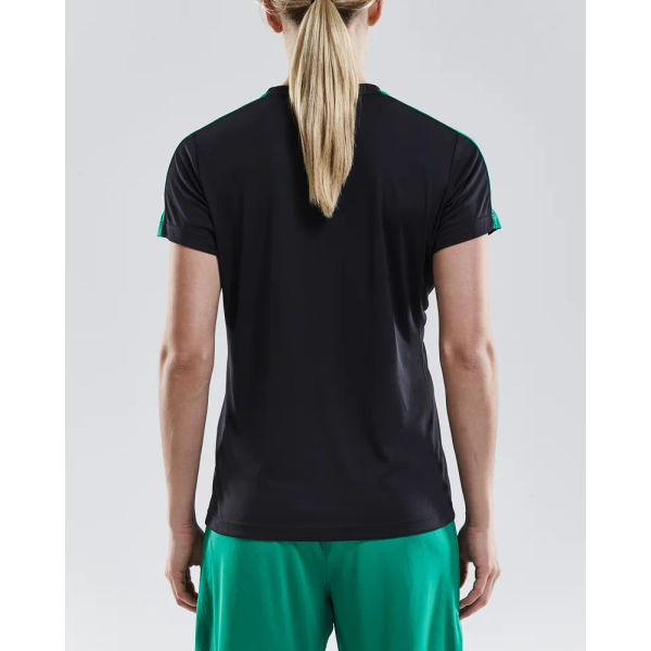 Craft Progress Contrast Shirt Korte Mouw Dames - Zwart / Groen