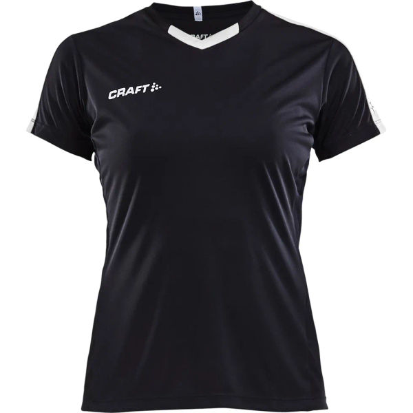Craft Progress Contrast Shirt Korte Mouw Dames - Zwart / Wit