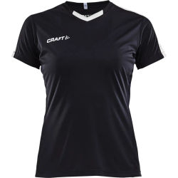 Voorvertoning: Craft Progress Contrast Shirt Korte Mouw Dames - Zwart / Wit