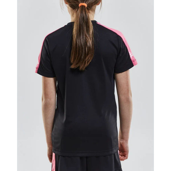 Craft Progress Contrast Shirt Korte Mouw Kinderen - Zwart / Roze