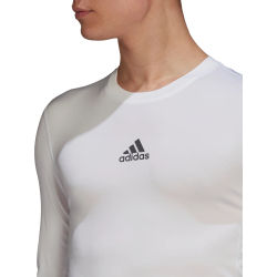Présentation: Adidas Techfit / Climawarm Maillot Manches Longues Hommes - Blanc