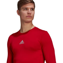 Présentation: Adidas Techfit / Climawarm Longsleeve Hommes - Rouge