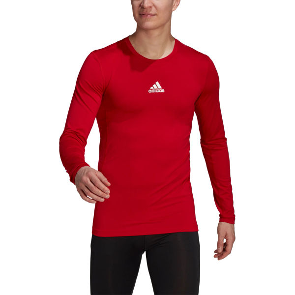 Adidas Techfit / Climawarm Longsleeve Hommes - Rouge