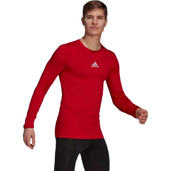 Adidas Techfit / Climawarm Longsleeve Hommes - Rouge