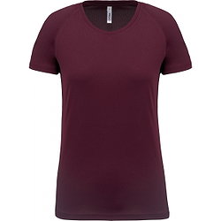 Proact Birdseye T-Shirt De Sport Manches Courtes Femmes - Wine