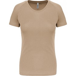 Proact Birdseye Kurzarm Sportshirt Damen - Sand