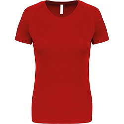 Proact Birdseye Kurzarm Sportshirt Damen - Red