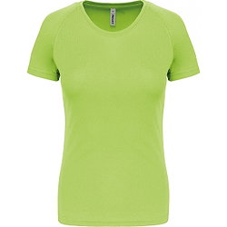Proact Birdseye T-Shirt De Sport Manches Courtes Femmes - Lime