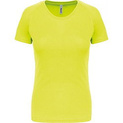 Proact Birdseye Kurzarm Sportshirt Damen - Fluorescent Yellow