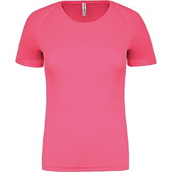 Proact Birdseye T-Shirt De Sport Manches Courtes Femmes - Fluorescent Pink