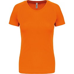 Proact Birdseye Kurzarm Sportshirt Damen - Fluorescent Orange