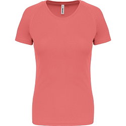 Proact Birdseye Kurzarm Sportshirt Damen - Coral