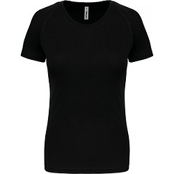 Proact Birdseye Kurzarm Sportshirt Damen - Black