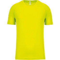 Proact Birdseye T-Shirt De Sport Manches Courtes Enfants - Fluorescent Yellow
