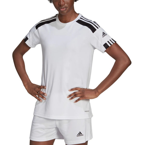 Adidas Squadra 21 Shirt Korte Mouw Dames - Wit / Zwart