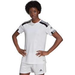 Voorvertoning: Adidas Squadra 21 Shirt Korte Mouw Dames - Wit / Zwart