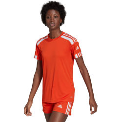 Voorvertoning: Adidas Squadra 21 Shirt Korte Mouw Dames - Oranje / Wit