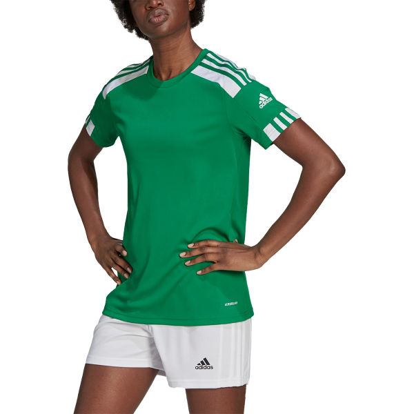 Adidas Squadra 21 Maillot Manches Courtes Femmes - Vert / Blanc
